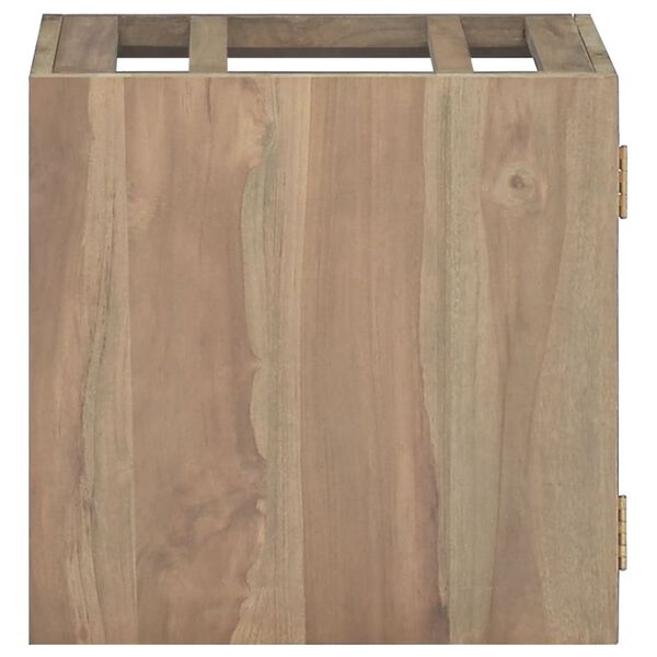 vidaXL Väggmonterat badrumsskåp 46x25,5x40 cm massiv teak