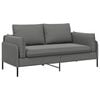 vidaXL 2-sits soffa 2-sits M&ouml;rkgr&aring; 188 x 81 x 89 cm Sammet
