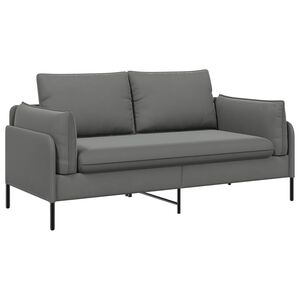 vidaXL 2-sits soffa 2-sits M&ouml;rkgr&aring; 188 x 81 x 89 cm Sammet