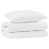 vidaXL T&auml;ckeset med kudde 2 st Vit Mikrofiber