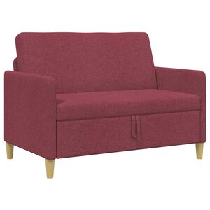 vidaXL Soffa med f&ouml;rvaring Vinr&ouml;d 122 x 78 x 87 cm Polyester