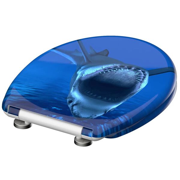 SCH&Uuml;TTE Toalettsits med mjuk st&auml;ngning snabbf&auml;ste SHARK