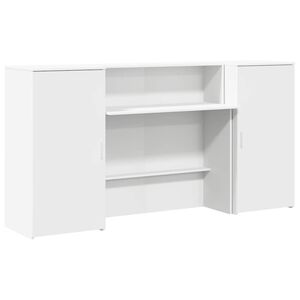 vidaXL Receptionsdisk vit 200x50x103,5 cm konstruerat tr&auml;