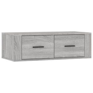 vidaXL H&auml;ngande tv-sk&aring;p gr&aring; sonoma 80x36x25 cm konstruerat tr&auml;