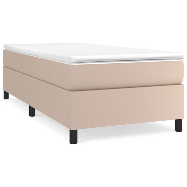 vidaXL Boxspring-s&auml;ngram cappuccino 80x200 cm konstl&auml;der