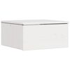 vidaXL S&auml;ngbord med l&aring;da Vit 37 x 35 x 18,5 cm Massiv furu