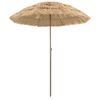 vidaXL Badparasol 160 x 160 x 196 cm Polyester och St&aring;l Naturlig