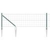 vidaXL Euro Staket med Spikar 25 x 0,6 m PVC-belagda st&aring;l Gr&ouml;n Mesh