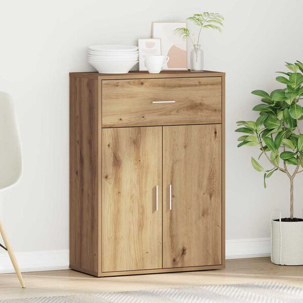 vidaXL Sideboard med l&aring;da Artisan Ek 60 x 30 x 84 cm Konstruerat tr&auml;