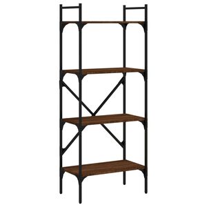 vidaXL Bokhylla 4 hyllplan brun ek 56x31,5x138,5 cm konstruerat tr&auml;