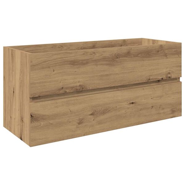 vidaXL Diskb&auml;nkssk&aring;p med inbyggt handfat och kran Artisan Ek