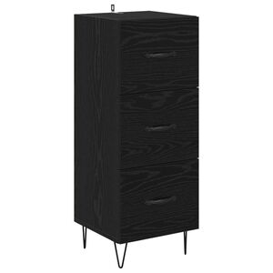 vidaXL Sideboard Svart ek 34 x 34.5 x 90 cm Konstruerat tr&auml;