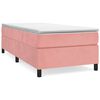 vidaXL Boxspring-s&auml;ngram rosa 100x200 cm sammet