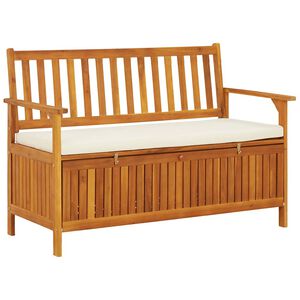 vidaXL F&ouml;rvaringsb&auml;nk f&ouml;r tr&auml;dg&aring;rden akaciatr&auml; 120x63x84 cm