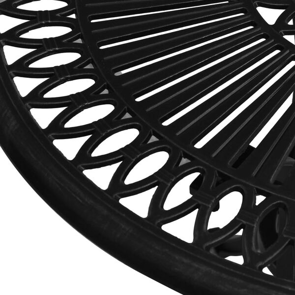 vidaXL Trädgårdsbord svart 62x62x65 cm gjuten aluminium