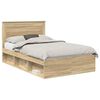 vidaXL S&auml;ngram med huvudgavel Sonoma 120 x 190 cm Massiv furu