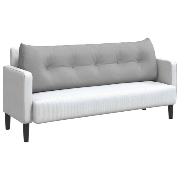 vidaXL Ryggkudde Moln Gr&aring; 160 x 24 x 50 cm tyg