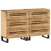 vidaXL Sk&auml;nk 2 st 60x34x75 cm massivt grovt mangotr&auml;