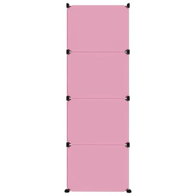 vidaXL Kubformade förvaringsskåp för barn 12 kuber rosa PP