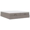 vidaXL Ottoman s&auml;ngram med madrasser taupe 160x200 cm tyg