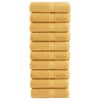 vidaXL Premium Tv&auml;tthanddukar SOLUND 10 st guld 30x30 cm 600 g/m&sup2;