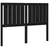 vidaXL S&auml;nggavel svart 125,5x4x100 cm massiv furu
