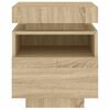 vidaXL Sängbord med LED-belysning sonoma-ek 40x39x48,5 cm