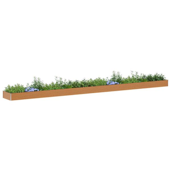 vidaXL Upph&ouml;jd odlingsl&aring;da 970 x 100 x 36 cm Galvaniserat St&aring;l