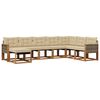 vidaXL Utomhussoffset 8 st Naturlig och Beige