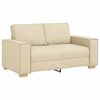 vidaXL Soffa 3 pcs Kr&auml;m 220 x 80 x 84 cm Linnenblandad tyg