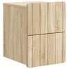 vidaXL V&auml;ggmonterat S&auml;ngbord Sonoma-ek 33 x 34,5 x 43 cm