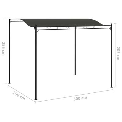 vidaXL Paviljong 3x2,5 m antracit