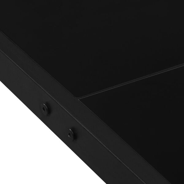 vidaXL Trädgårdsbord 130x130x72 cm svart stål och glas