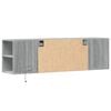 vidaXL Väggmonterad tv-bänk LED grå sonoma 135x31x39,5 cm