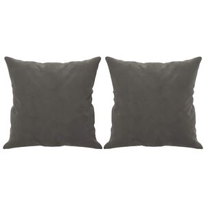 vidaXL Prydnadskuddar 2 st gr&aring; 40x40 cm sammet