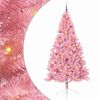 vidaXL Konstgjord F&ouml;rbelyst Julgran med 300 LED-lampor Rosa 240 cm PVC