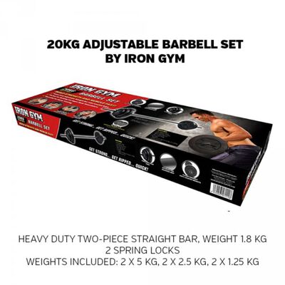 Iron Gym Skivstångsset 20 kg IRG034
