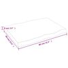 vidaXL Bordsskiva ljusbrun 80x60x(2-6) cm massivt trä levande kant