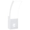 vidaXL Utomhusv&auml;gglampa LED med sensor vit gjuten aluminium
