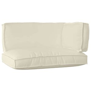 vidaXL Pallkuddset 3 pcs Kr&auml;m Oxford Tyg