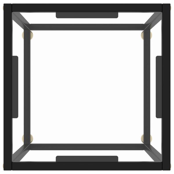 vidaXL Soffbord svart med härdat glas 40x40x50 cm
