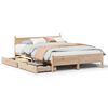 vidaXL S&auml;ngram utan madrass 120x200 cm massiv furu