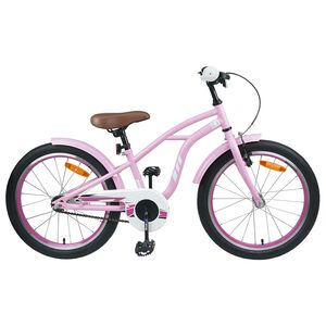 vidaXL Barncykel 20 Tum f&ouml;r 6-11 &aring;r gamla Ljusrosa