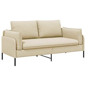 vidaXL 2-sits soffa Gr&auml;ddvit 188 x 81 x 89 cm Tyg