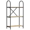vidaXL Hyllsystem 3 niv&aring;er 60 x 30 x 109 cm Konstruerat tr&auml; Sonoma-ek