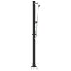 vidaXL Utomhus Solardusch Svart 217 cm PVC och Aluminium