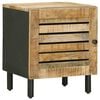 vidaXL S&auml;ngbord Naturlig 40 x 33 x 46 cm Massivt mangotr&auml;