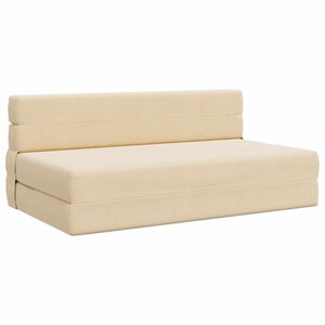 vidaXL F&auml;llbar Soffbed Gr&auml;ddvit 152 x 86,5 x 60 cm Tyg