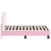vidaXL Sängram för småbarn med huvudgavel Rosa 70 x 140 cm PU