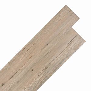 vidaXL Sj&auml;lvklistrande PVC-golvplankor Ek Brun 30,5 x 61 cm 28 st PVC